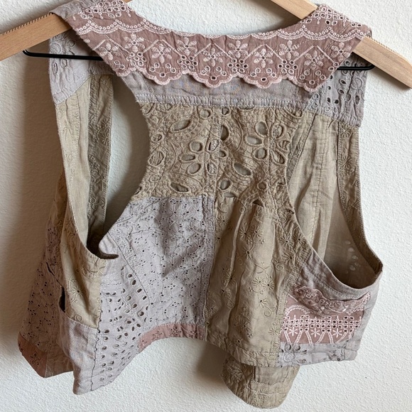 NWT Free People Sweet and Salty Patchwork Vest Sz 6 - Picture 4 of 4